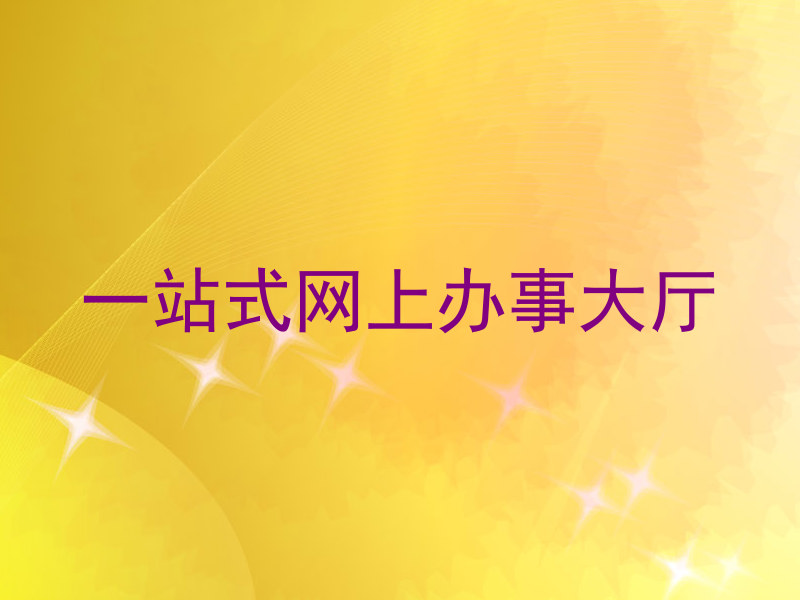 一站式网上办事大厅