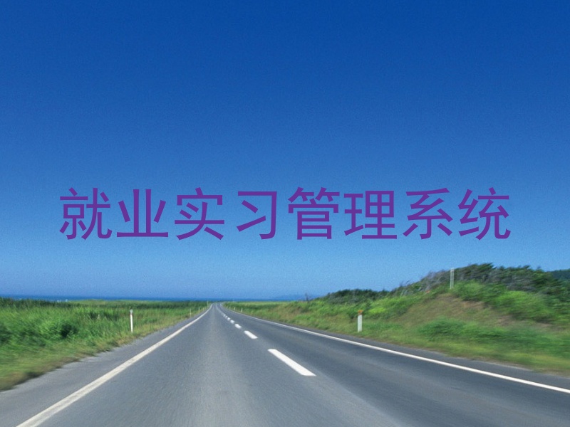 就业实习管理系统