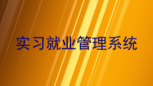 实习就业管理系统