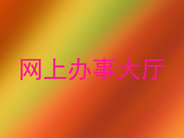网上办事大厅