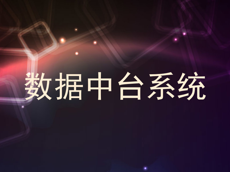 数据中台系统