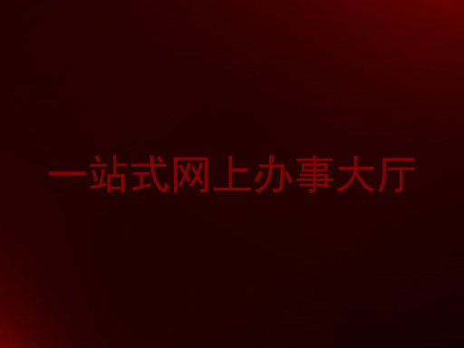 一站式网上办事大厅