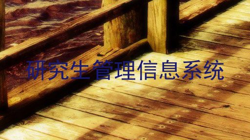 研究生管理信息系统