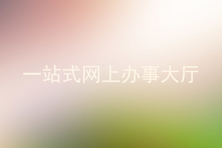一站式网上办事大厅