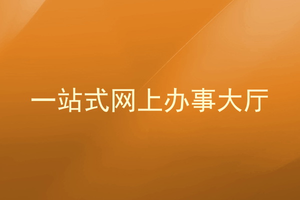 一站式网上办事大厅