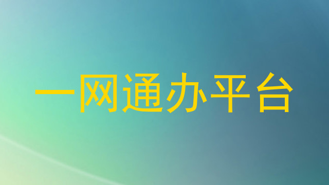 一网通办平台