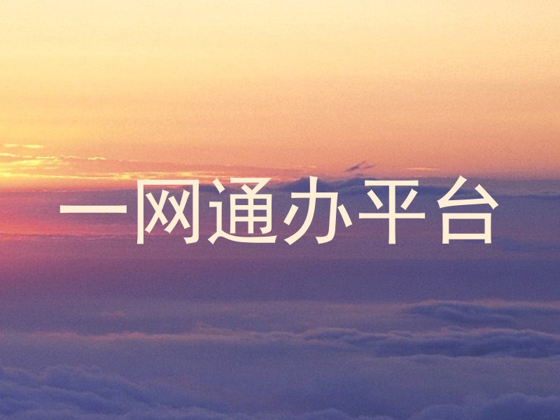 一网通办平台