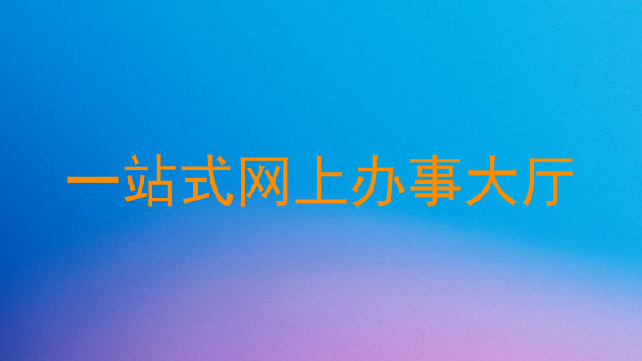 一站式网上办事大厅