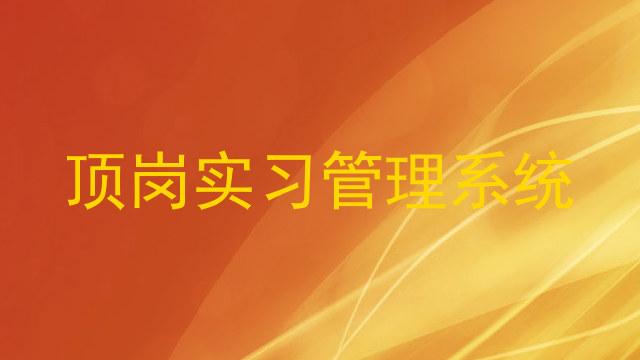 顶岗实习管理系统