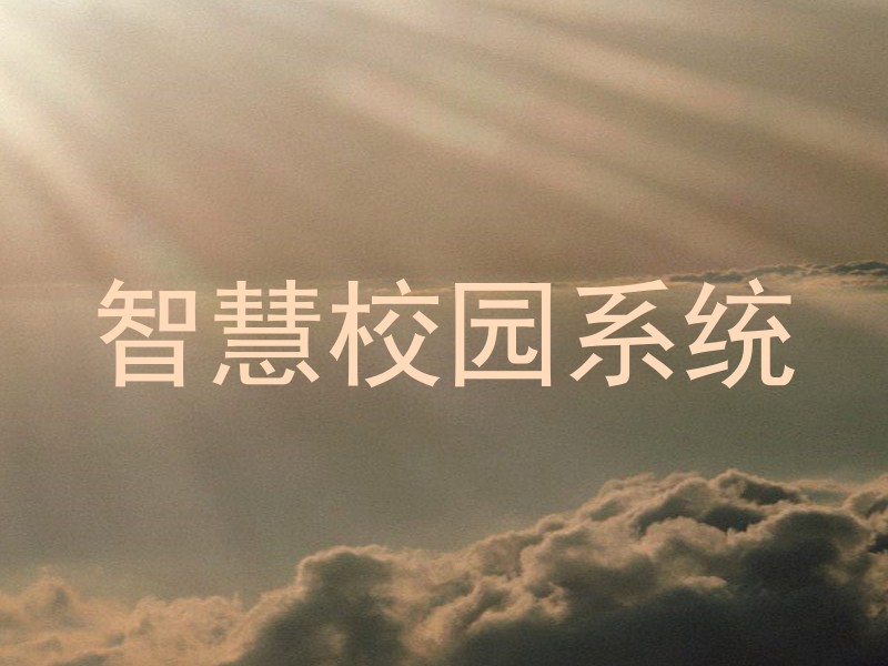 智慧校园系统
