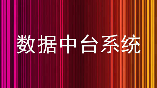 数据中台系统