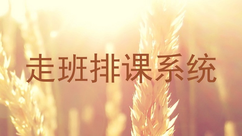 走班排课系统