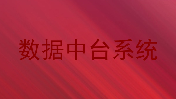 数据中台系统