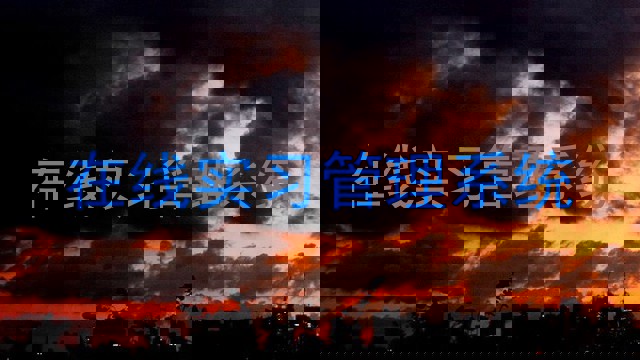 在线实习管理系统