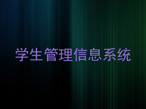 学生管理信息系统