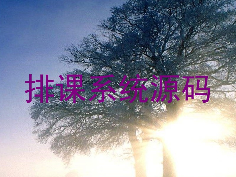 排课系统源码