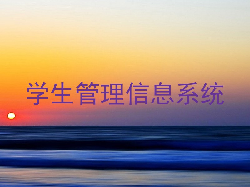 学生管理信息系统