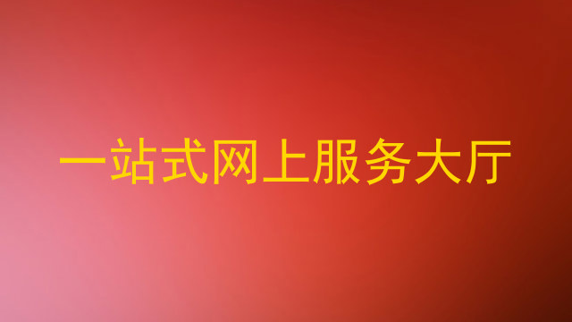 一站式网上服务大厅