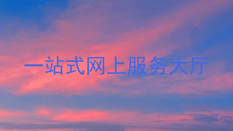 一站式网上服务大厅