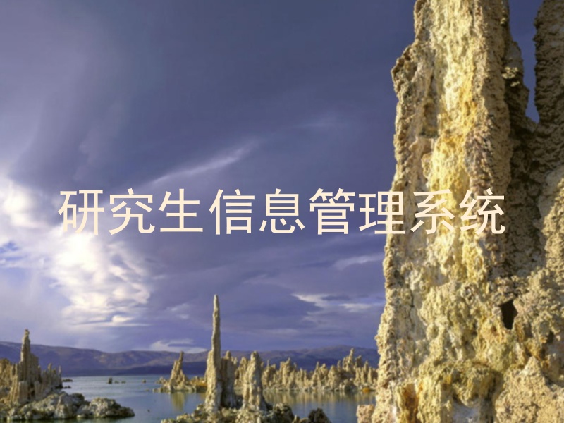 研究生信息管理系统