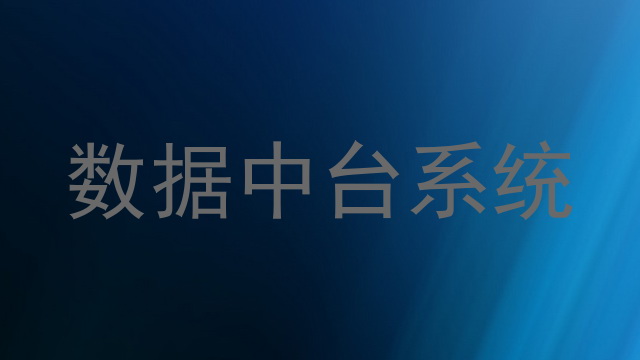 数据中台系统