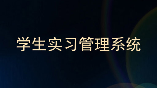 学生实习管理系统