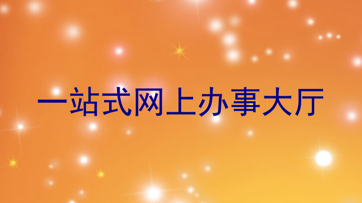 一站式网上办事大厅