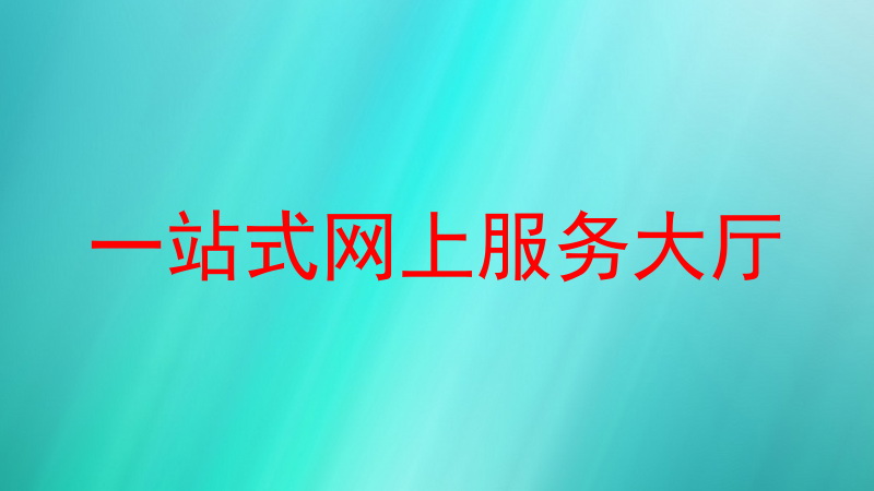 一站式网上服务大厅