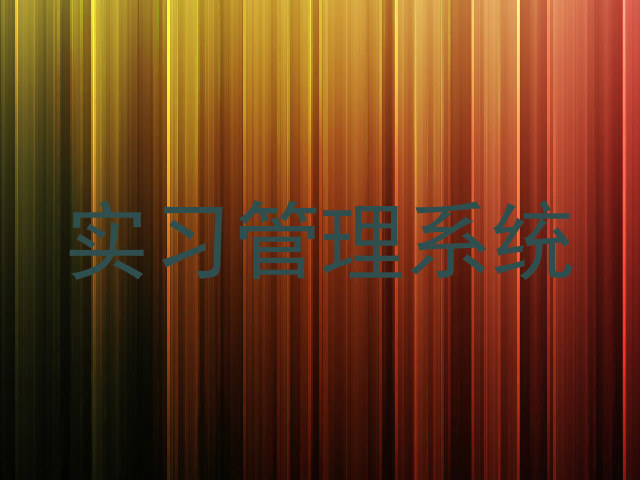 实习管理系统