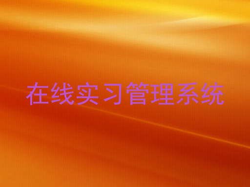 在线实习管理系统