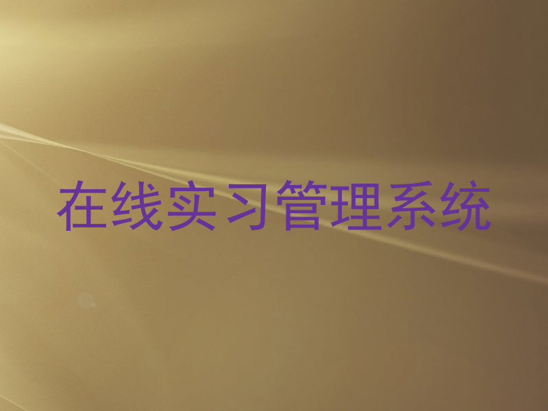 在线实习管理系统
