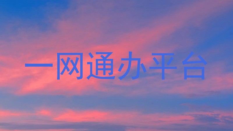 一网通办平台