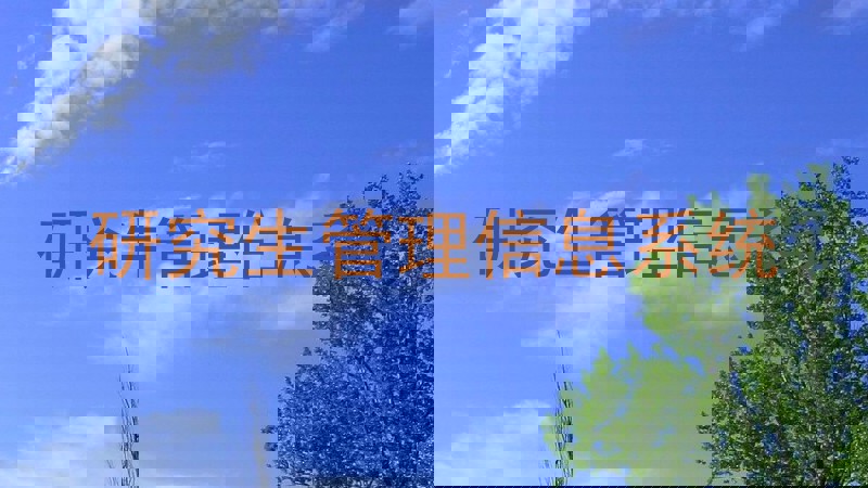 研究生管理信息系统