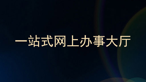 一站式网上办事大厅