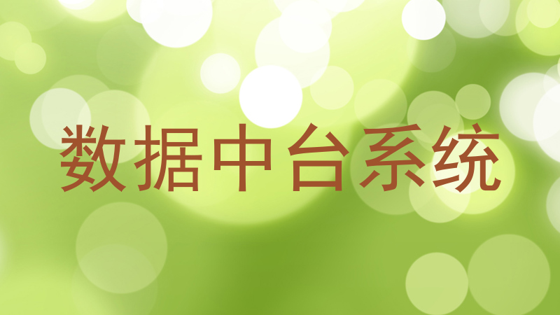 数据中台系统
