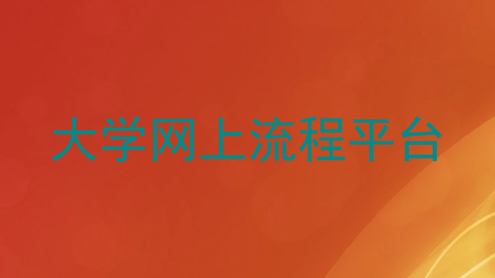 大学网上流程平台