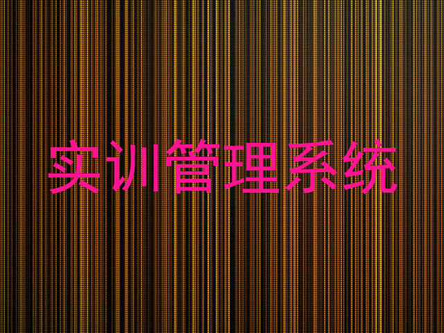 实训管理系统