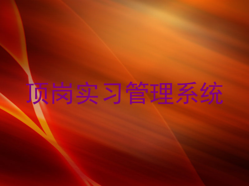 顶岗实习管理系统
