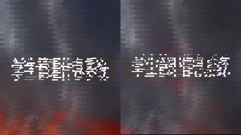 学生管理信息系统