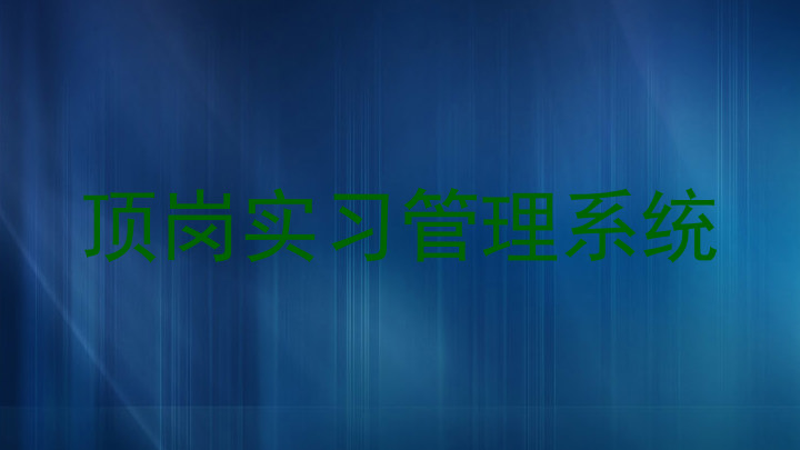 顶岗实习管理系统