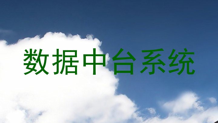 数据中台系统