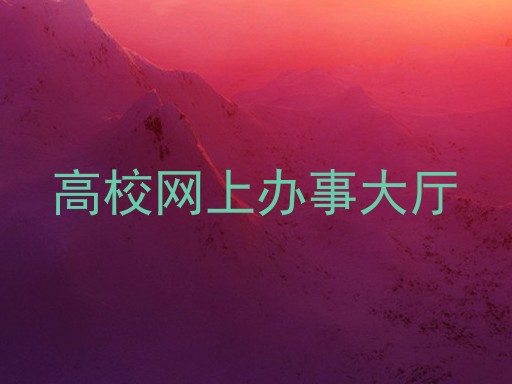 高校网上办事大厅