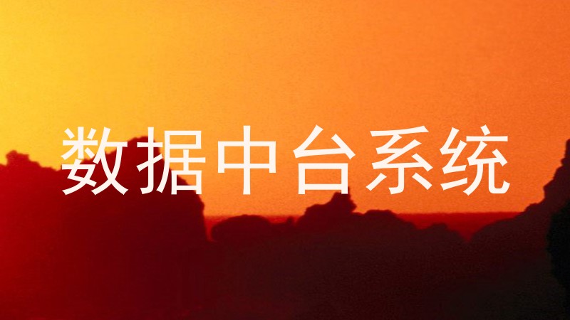 数据中台系统