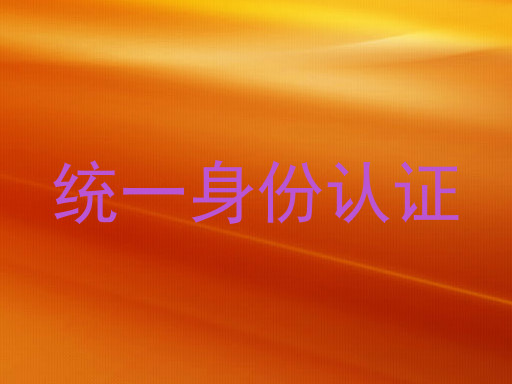 统一身份认证