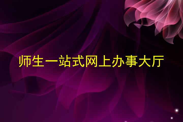 师生一站式网上办事大厅