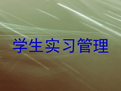 学生实习管理