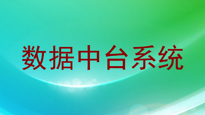 数据中台系统