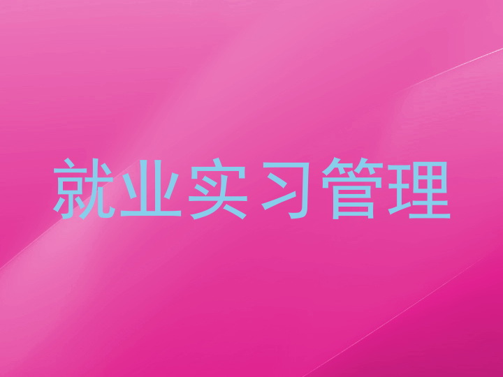 就业实习管理