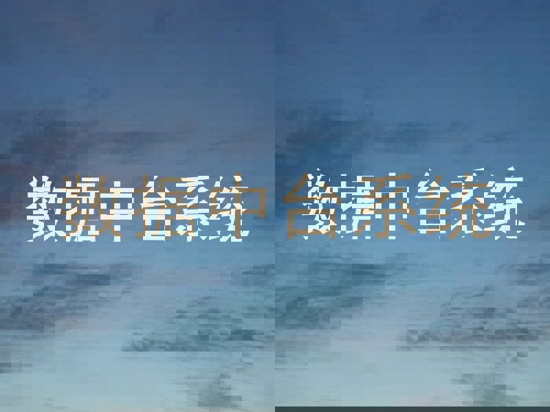 数据中台系统