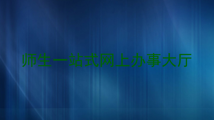 师生一站式网上办事大厅